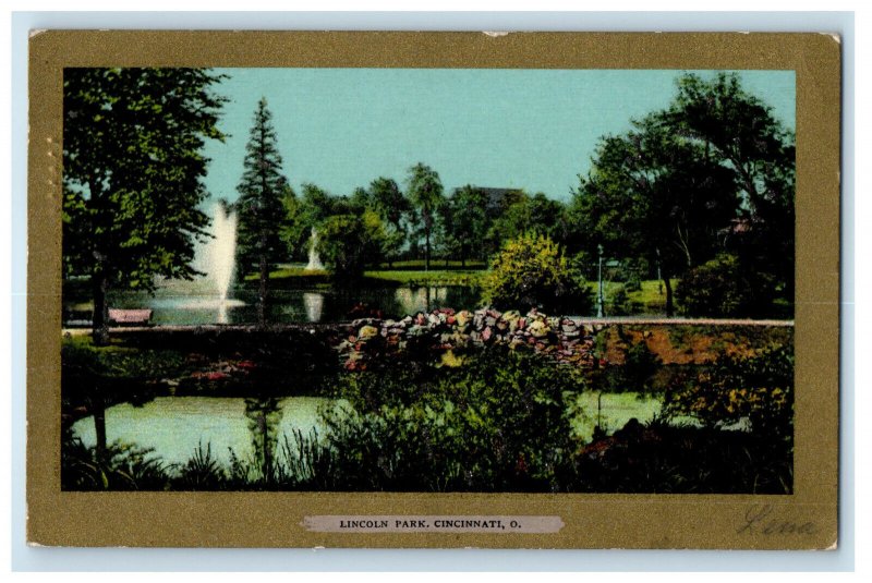 1906 Lincoln Park, Cincinnati Ohio OH Posted Antique Postcard 