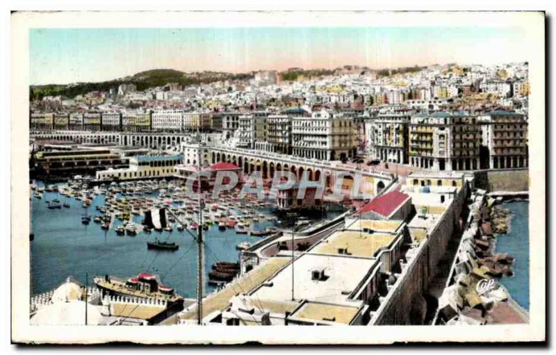 Old Postcard Algeria Algiers General View of the center of town