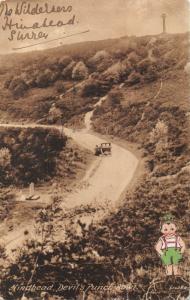 HINDHEAD SURREY ENGLAND~DEVILS PUNCH BOWL-1925 PHOTO POSTCARD