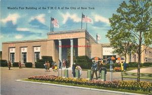 NY, New York City, World's Fair Building, YMCA, Tichnor