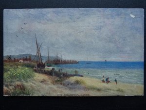 Sussex LITTLEHAMPTON SANDS c1910 Panel (Thick) Greeting Postcard