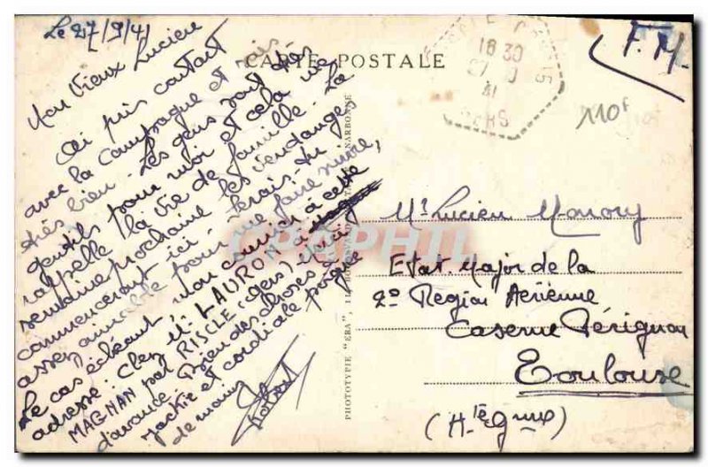 Postcard Old Magnan Avenue Gers Nogaro