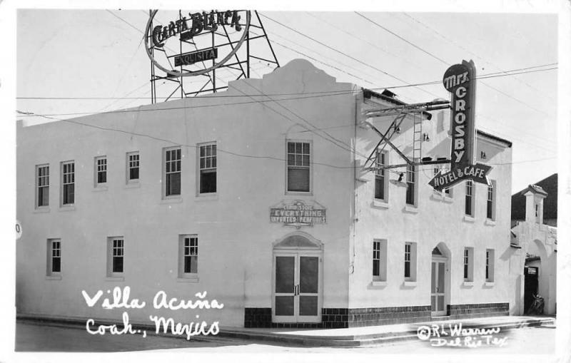 Coahuila Mexico Villa Acuna Real Photo Antique Postcard K60299