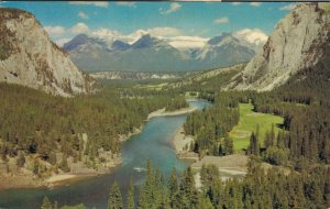 Canada Alberta Bow Valley and the Fairholme Range Vintage Postcard 07.58