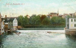 Postcard Early View of Falls in Pawtucket, RI.  W5
