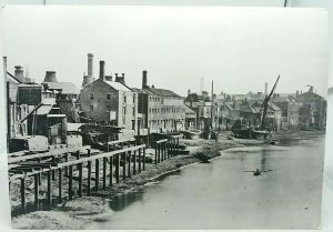 Vintage Rp Repro Postcard The Lambeth Riverside Before Albert Embankment