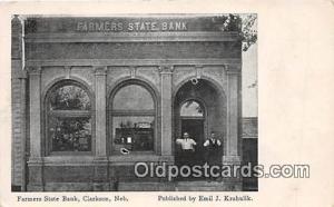 Farmers State Bank Clarkson, Nebraska, USA Postcard Post Card Clarkson, Nebra...