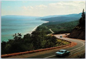 VINTAGE CONTINENTAL SIZE POSTCARD CABOT TRAIL AT CAPE BRETON NOVA SCOTIA CANADA