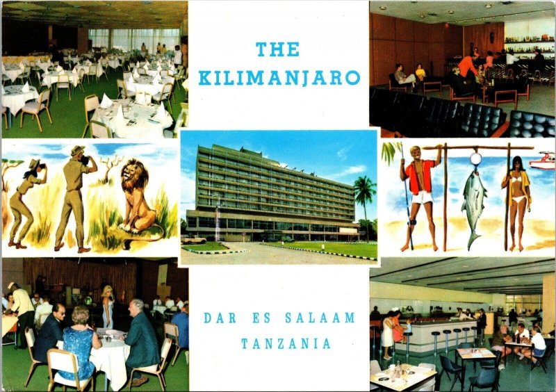 The Kilimanjaro Hotel Tanzania Postcard multi view bar dining lounge 