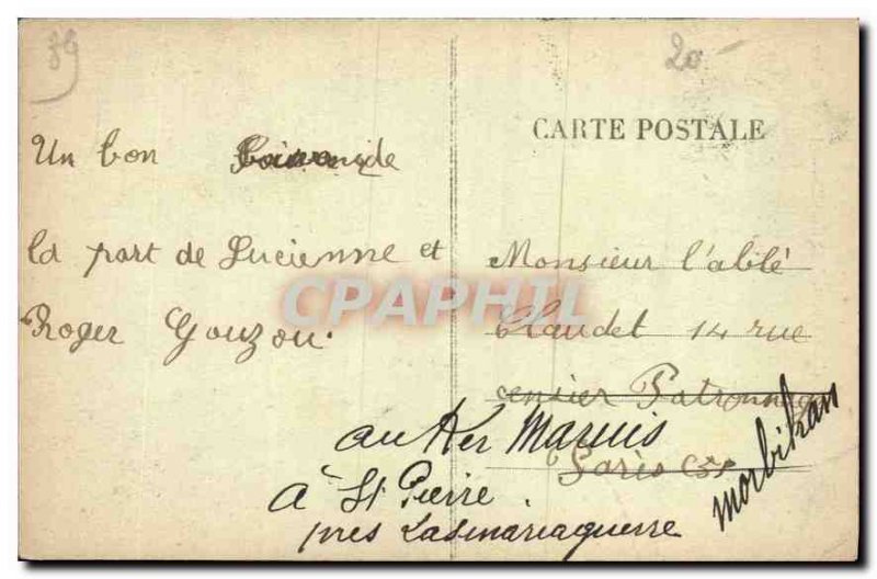 Postcard Old St Pere Vazelay under the steeple