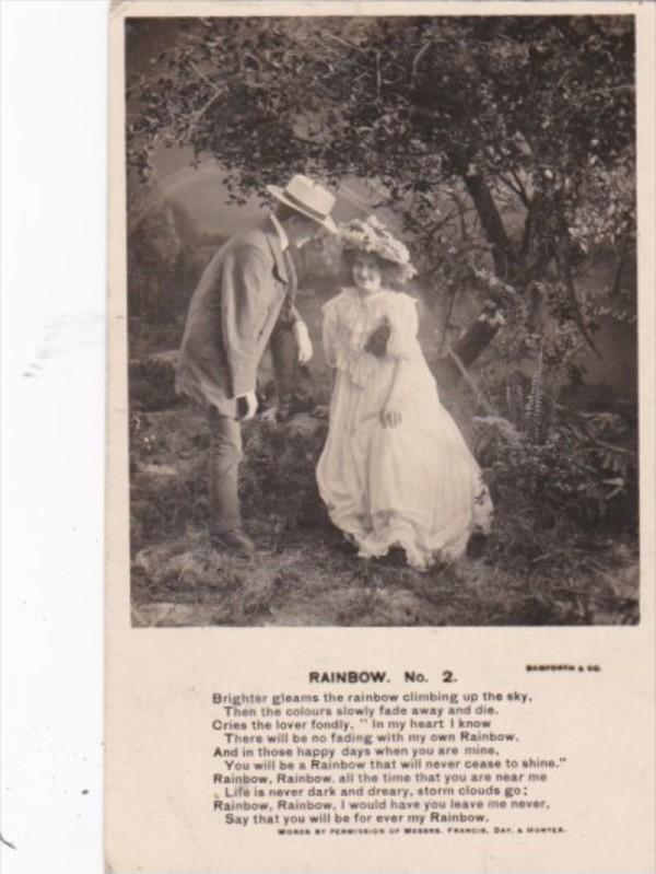 Bamforth Romantic Couple Rainbow No 2 1908