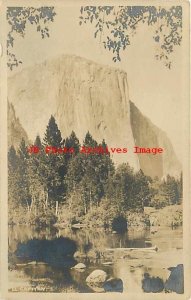 Yosemite National Park, California, RPPC, El Capitan, River Scene