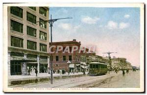 Postcard From Old Kansas Avenue North 9th Street Topeka Kansas Tramway