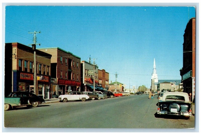 1959 St-Germain Street Cathedral at the Back Rimouski Quebec Canada Postcard