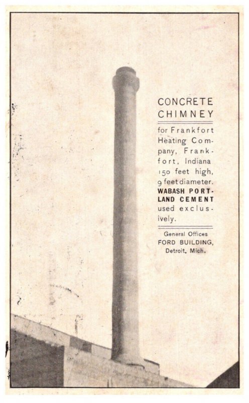 Michigan  Detroit  Frankfort heating Co. Concrete Chimney