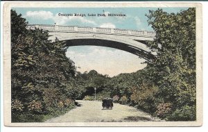 Milwaukee, WI - Concrete Bridge - Lake Park - 1919