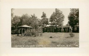 c1930s RPPC Postcard; Hardy's Lakeside Cabins, Antrim NH 5F Hillsborough County