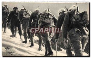 Postcard From Old School High Mountain Alpine Hunters Army