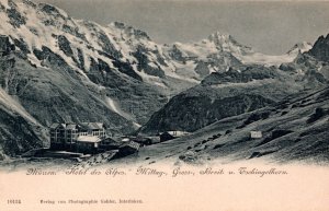Switzerland Mürren Hotel des Alpes Vintage Postcard 09.90