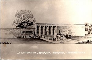 Real Photo Postcard Eisenhower Museum in Abilene, Kansas~135950