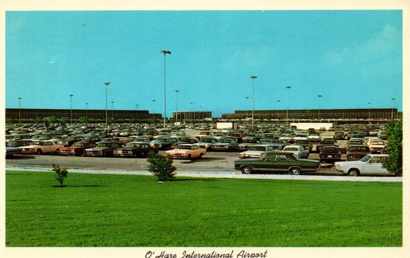 Chicago, Illinois - The parking lot at O'Hare International Airport - in...