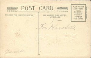 Christmas Men Horses Working Wagon Embossed Winsch c1910 Vintage Postcard