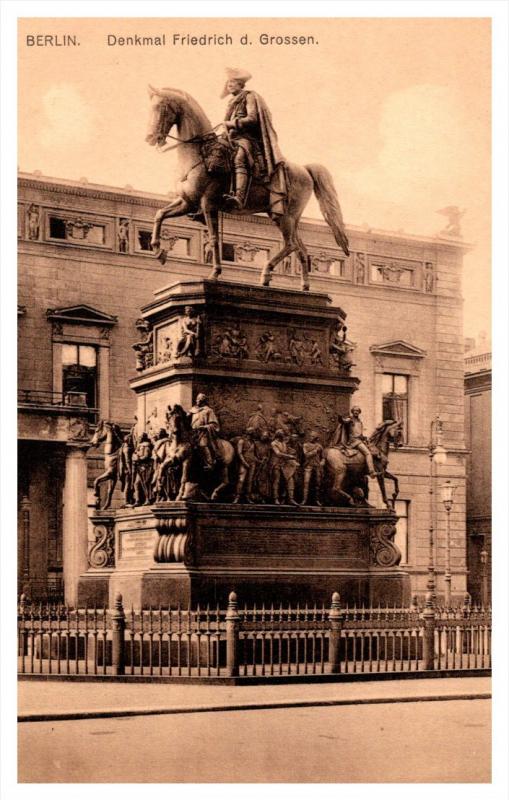 Germany Berlin Denkmal Friedrich d. Grossan  Monument