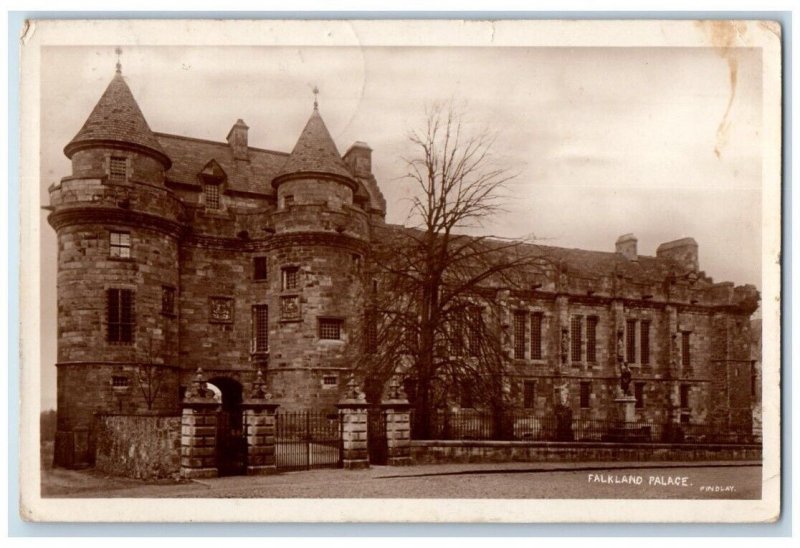 c1920's Falkland Palace View Findlay Scotland UK RPPC Photo Posted Postcard