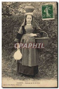 Old Postcard Folklore Pontivy bearer Stival milk