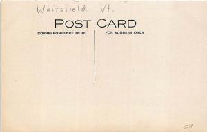 Waitsfield VT Civil War Memorial RPPC Postcard