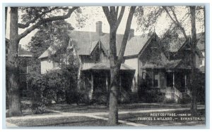 c1910 Rest Cottage Home Frances Willard Exterior Evanston Illinois IL Postcard