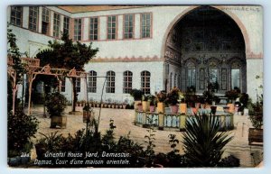 DAMASCUS Oriental House Yard SYRIA Postcard