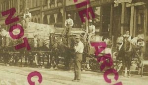 Morenci MICHIGAN RPPC c1910 DELIVERY WAGON Baldwin Truck Co. Dray ADVERTISING 