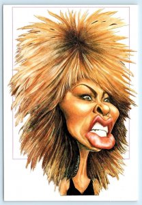 ACID QUEEN Artist Henri Goldsmann TINA TURNER Caricature 1985 ~ 4x6 Postcard