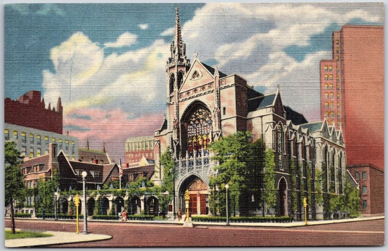 Fourth Presbyterian Church North Michigan and Delaware Chicago Illinois Postcard