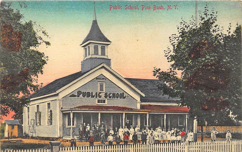 Pine Bush NY Public School Children Postcard