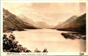 RPPC  Waterton Lake Lakes Park Alberta Canada UNP Postcard T19