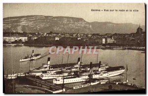 Old Postcard View Rade Geneva and the City Charter