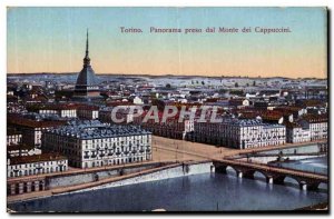 Old Postcard Panorama Torino Preso dal Monte dei Cappuccini