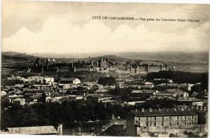 CPA Cité de CARCASSONNE-Vue prise du Cimetiere St-Vincent (260981)