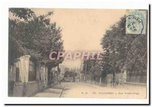 Colombes Old Postcard Victor Hugo Street