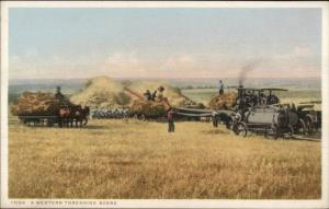 Detroit Publishing Farming Threshing Scene Machines Apparatus c1910 PC