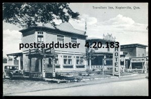 h2995 - NAPIERVILLE Quebec Postcard 1920s Travellers Inn.