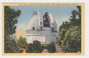 P2407, 1948 postcard dome of 1oo inch hooker reflector mt. wilson observatory CA
