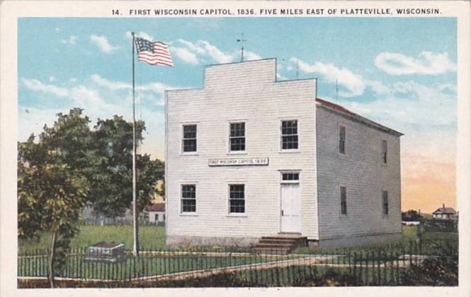 Wisconsin Platteville First Wisconsin Capitol 1936