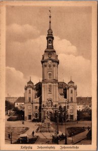 Germany Leipzig Johannisplatz Vintage Postcard C021