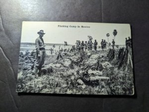 Mint USA Army Military Mexican Revolution PPC Postcard Mexico Pitching Camp