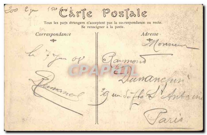 Old Postcard Moret The walls and the bridge