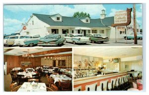 ANGOLA, Indiana IN~ Roadside CHUCK PRIEST'S TOWN HOUSE Restaurant 1950s Postcard 
