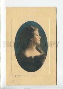 3174878 Belle ACTRESS in FUR Vintage Embossed PC